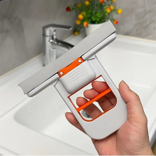 Foldable Mini Mop with Self-Squeezing Design | Portable Desktop Wet & Dry Cleaning Mop for Kitchen, Bathroom & Car