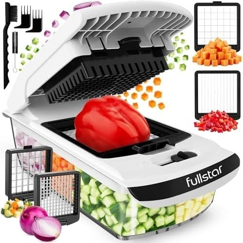 14-in-1 Multi-Function Vegetable Chopper & Slicer | Manual Mandoline Cutter & Grinder with Container
