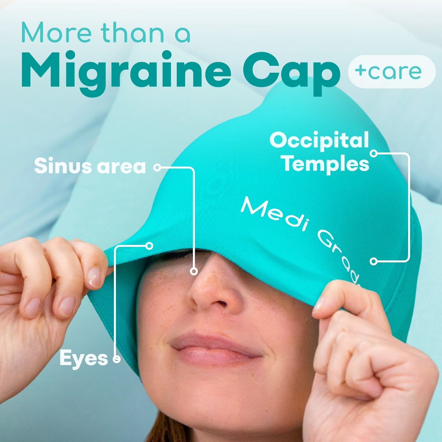 Migraine Relief Cap – Cooling Gel Headache Hat & Cold Therapy Mask