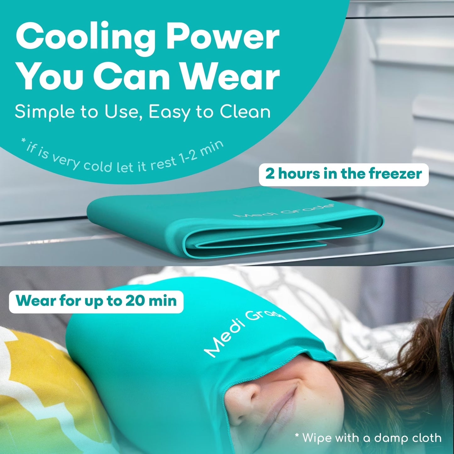 Migraine Relief Cap – Cooling Gel Headache Hat & Cold Therapy Mask