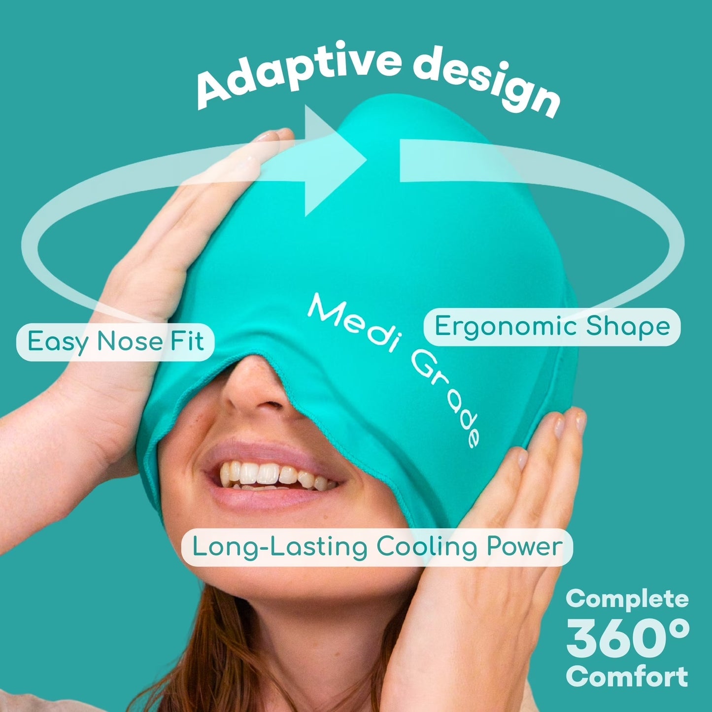 Migraine Relief Cap – Cooling Gel Headache Hat & Cold Therapy Mask