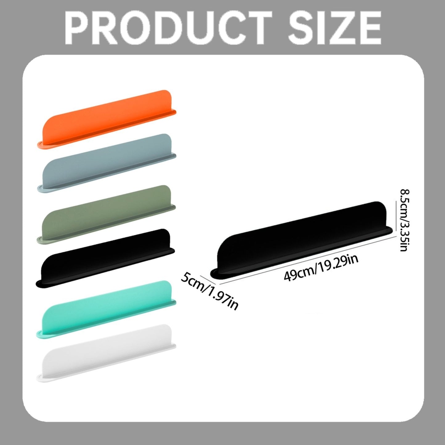 Silicone Sink Splash Guard with Double Suction Cups | Flexible Water Splash Stopper for Kitchen & Bathroom (15-Inch)