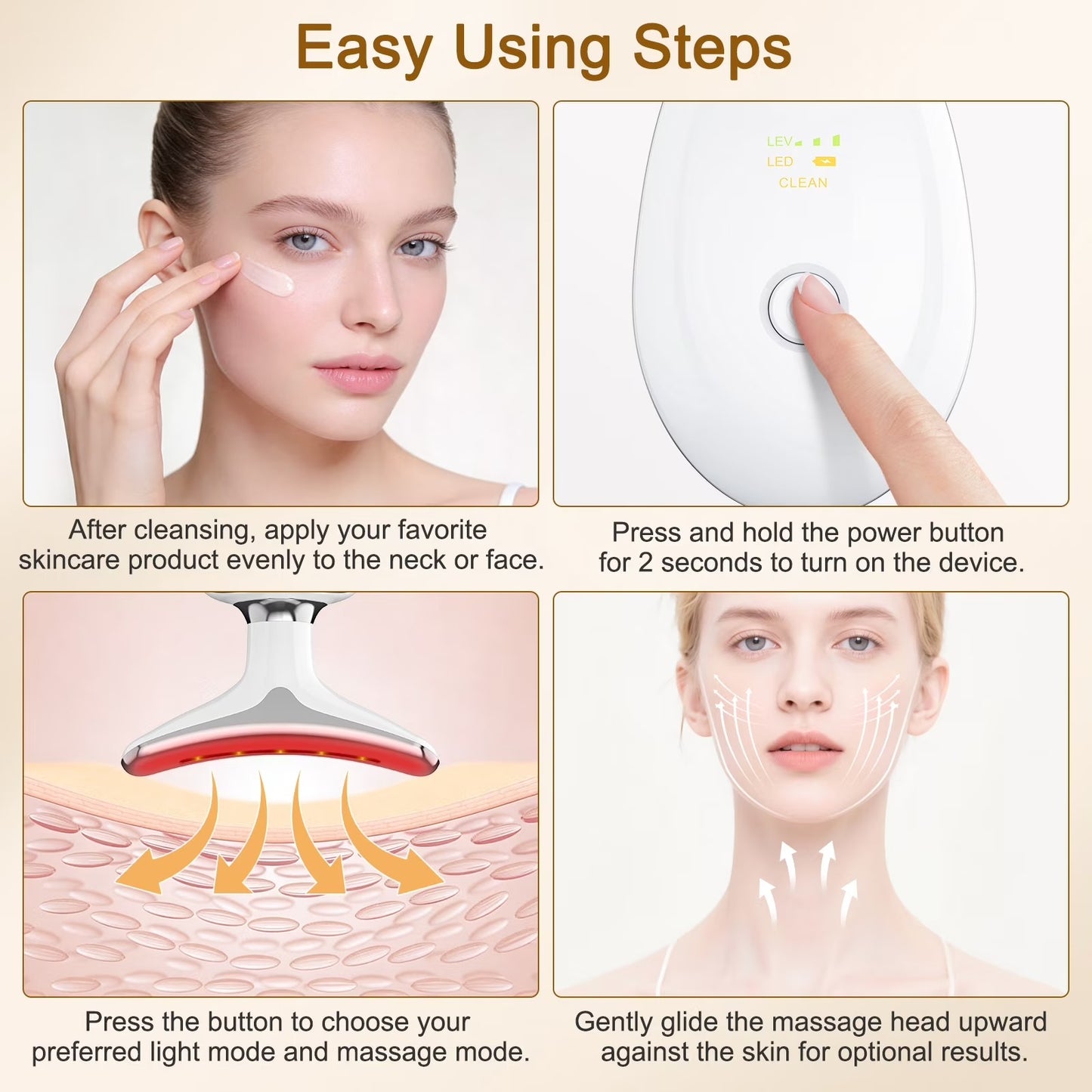 3-in-1 EMS Electric Face Massager – Anti-Wrinkle & Skin Tightening Device