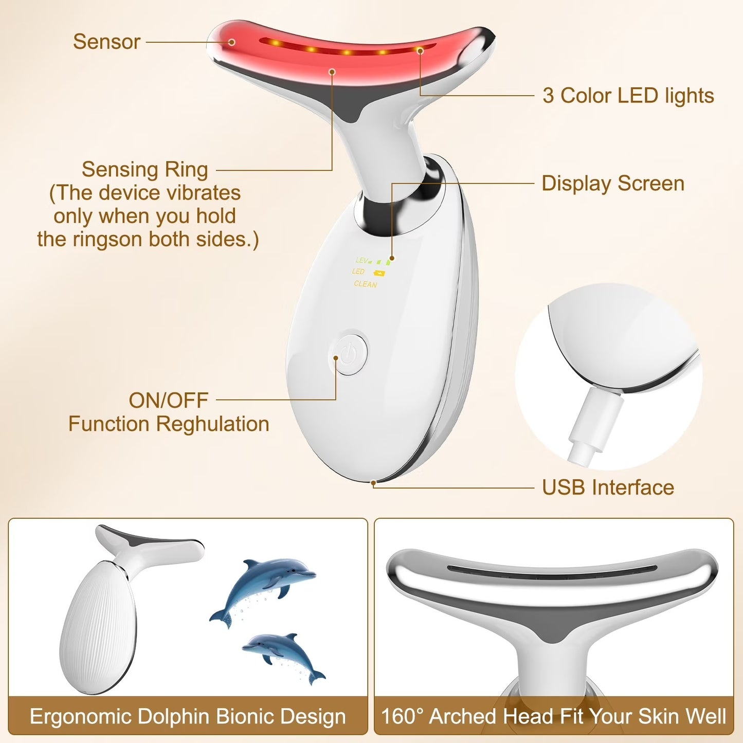 3-in-1 EMS Electric Face Massager – Anti-Wrinkle & Skin Tightening Device