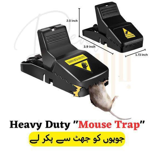 Heavy Duty Plastic Mouse Trap (Pack of 2) | Reusable & High-Sensitivity Smart Rat Catcher for Indoor & Outdoor