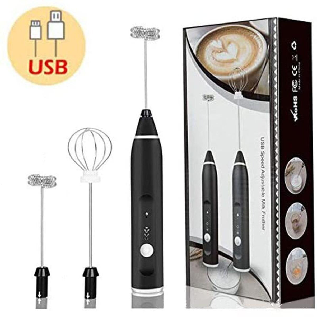 2-in-1 Rechargeable Coffee Beater & Electric Milk Frother | Portable Handheld Drink Mixer